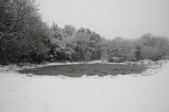 Frozen pond